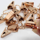 100Pcs Metal Curtain Pole Rod Voile Net Rings With Clips Hanging Hooks Holder fd