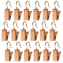 100Pcs Metal Curtain Pole Rod Voile Net Rings With Clips Hanging Hooks Holder fd