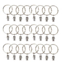 24 Pack Curtain Rings with Clips Can Open and Close 1.5-Inch Diameter Rings