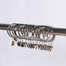 24 Pack Curtain Rings with Clips Can Open and Close 1.5-Inch Diameter Rings