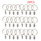 24 Pack Curtain Rings with Clips Can Open and Close 1.5-Inch Diameter Rings