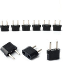 6 PCS US to EU Travel Charger Adapter Plug Outlet Converter Black Plastic Useful