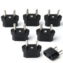 6 PCS US to EU Travel Charger Adapter Plug Outlet Converter Black Plastic Useful