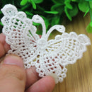 10Pcs White Lace Butterfly Appliques Sewing Patch Trimmings DIY Craft for Dress