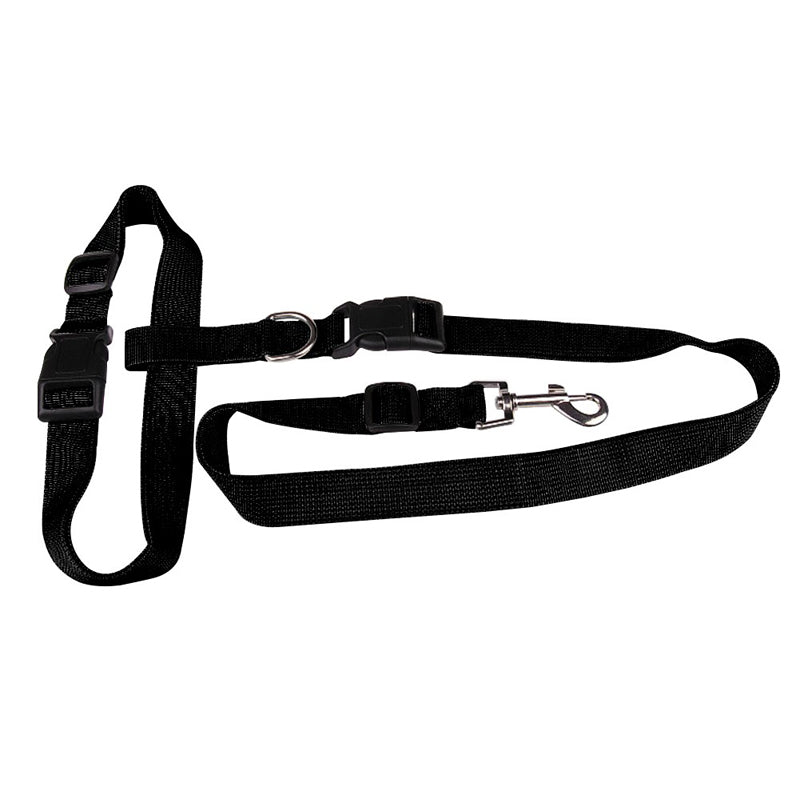 Great Adjustable Handsfree Dog Walking Running Jogging Lead Leash Wais Hot