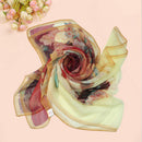 Lady's Girl's Chinese Classic Retro Beauty Print Georgette Chiffon Scarf Shawl