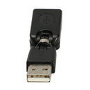 6.5cm USB 2.0 Male To USB Female 360 Degree Rotation Angle Extension Adapt WHH