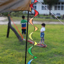 Rainbow Spiral Windmill Colorful Wind Spinner Tent Garden Home Decorations110cm