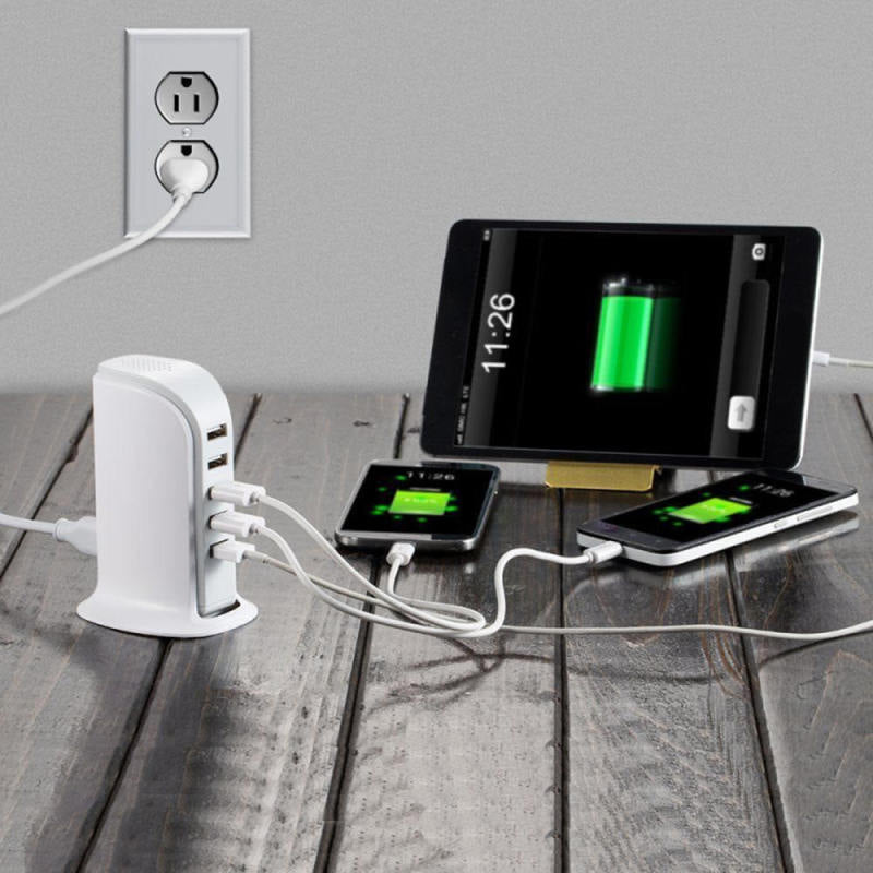 Universal 5 Port USB Wall Travel Charger Desktop USB Hub Charging Station rtb