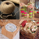 100M Soft Natural Jute Twine Gift Box String Rope Craft Wedding Wrap Xmas Decor