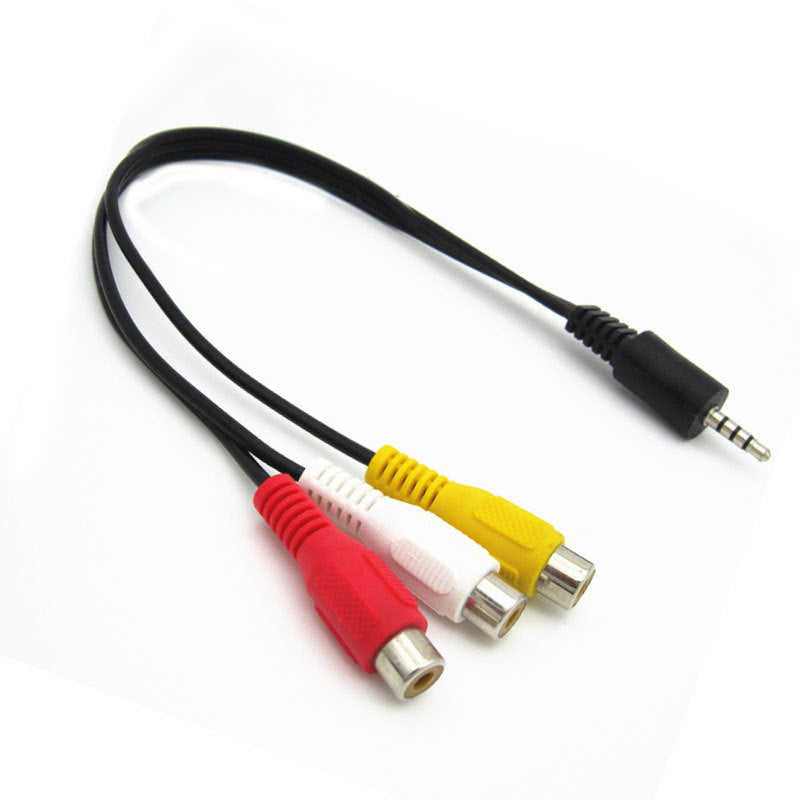 2017 1PCS Mini 3.5mm 4-Pole AV Male to 3RCA Female M/F Audio Video Cable CCC