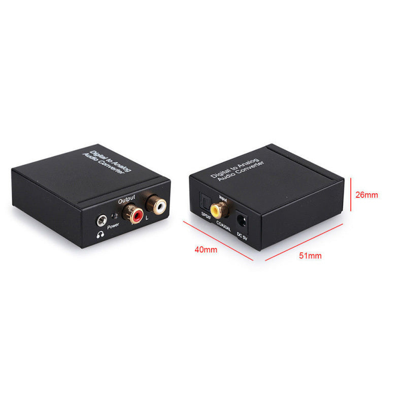 3.5MM Digital Optical Coax Coaxial Toslink to Analog Audio Converter Adapter
