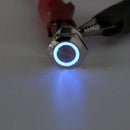 Chrome Waterproof 4-pin 12MM Led Light Metal Push Button Momentary Switch 12V