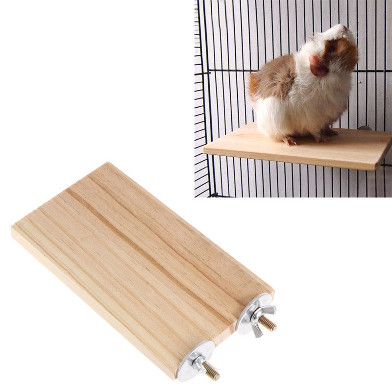 Pet Bird Parrot Wooden Stand Platform Cage Hanging Parakeet Standing Toys x 1