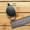 Recoil Extendable Alloy Wire 60cm Key Chain Ring Clips Pull Keychain Retractable