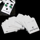 100Pcs Earrings Jewelry Display Hanging Cards White Plastic 40x30mm Practical