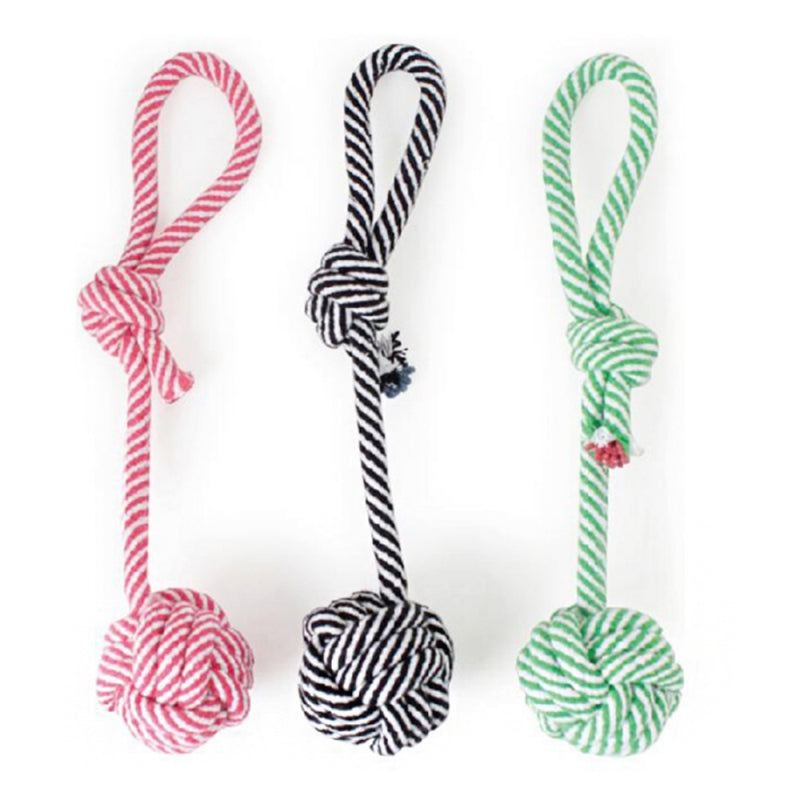 Dog Chew Toys Play Puppy Knot Fun Tough Strong Throw Pet Tug War Fetch Rope
