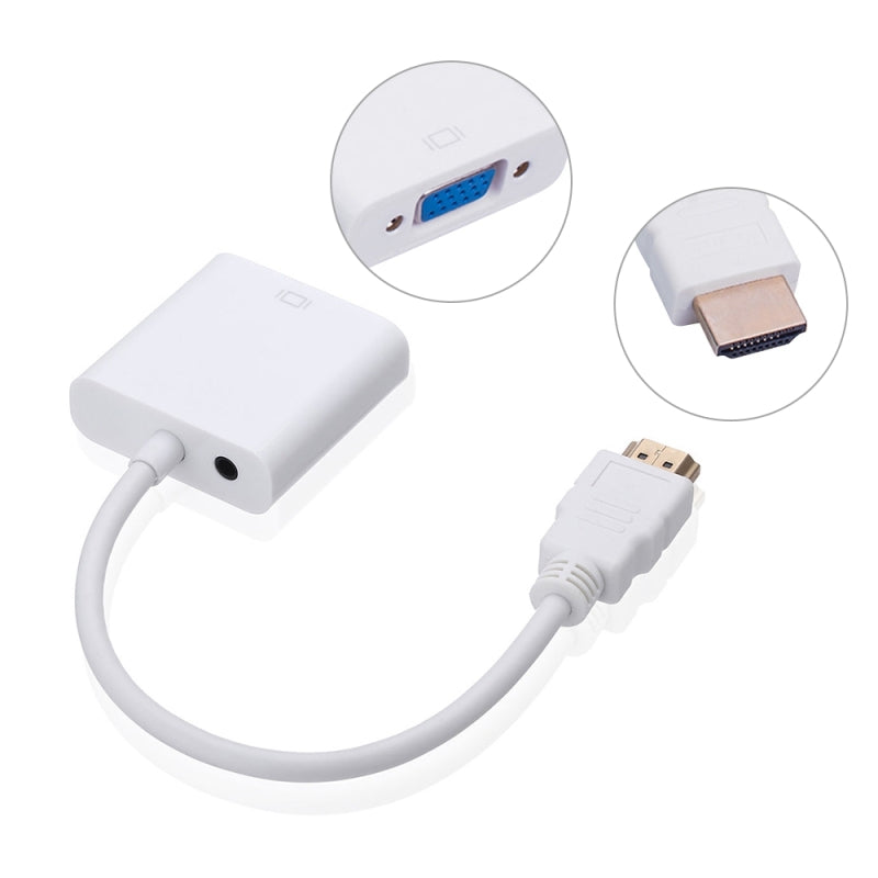 1080P HDMI to VGA Male Video Converter Adapter Cable for PC Monitor Projector x1