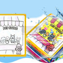 Baby Soft Fabric Magic Water Drawing Book Feather Doodle Pad Animal Useful CTU