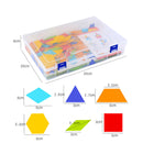 170Pcs/set Wooden Tangram Puzzle Toys Geometric Shape Game Kids Education TMX