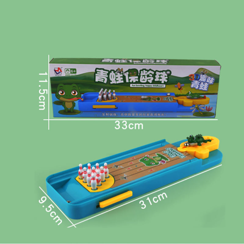 Bowling Table Game Frog Bowling Table Frog Launcher Novel Mini Plastic Children