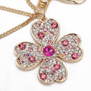 Clover Fashion Rhinestone Cute Keyring Key Chain Bag Charm Pendant Car Hanging