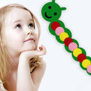 Cute caterpillar mathematics teaching kindergarten manual DIY fabric learning