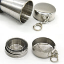Folding Telescopic Collapsible Stainless Steel Camping Hiking Pocket Travel Cup