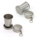 Folding Telescopic Collapsible Stainless Steel Camping Hiking Pocket Travel Cup