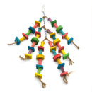 Colorful Parrot Toys Macaw Cage Chew Toys For Parrots Birds Conure Swing TQP