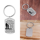 To My Son Love Stainless Steel Pendant Necklace + Key Chain Gift Braver Stronger