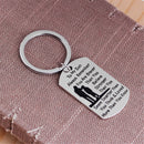 To My Son Love Stainless Steel Pendant Necklace + Key Chain Gift Braver Stronger