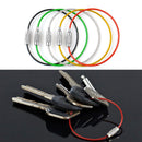 5PCS Outdoor Hiking Stainless Steel Wire Keychain Cable Key Ring Chains Holder
