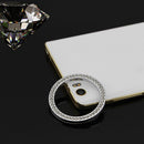 Car Decorative White Button Start Switch Diamond Ring Auto Accessory Hot