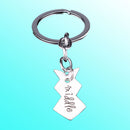3pcs Mens Key Chain Ring Heart Shaped Keyfob Car Keyring Keychain Pendant Gifts