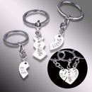 3pcs Mens Key Chain Ring Heart Shaped Keyfob Car Keyring Keychain Pendant Gifts