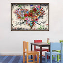 5D Diamond Painting Heart Flowers Art Craft Decor Stitch Kits Home Embroidery