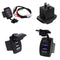 1 PC CAR DUAL USB CHARGER BLUE LED BACKLIT FOR MOTORCYCLE