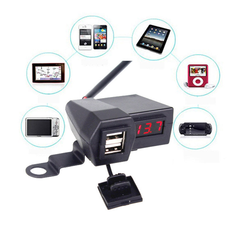 3.1 A Dual 2USB Charger Socket Adapter Power Outlet for 12V~24V Motorcyc QSL