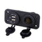 Car Charger Dual USB Port Splitter Socket Power Lighter Outlet 10*5*3.7cm Black