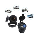 Car Charger Dual USB Port Splitter Socket Power Lighter Outlet 10*5*3.7cm Black