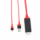 For i Phone Screen To TV Cable HDMI 1080p IOS Adapter USB Charger Converter 2M