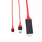 For i Phone Screen To TV Cable HDMI 1080p IOS Adapter USB Charger Converter 2M