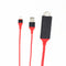 For i Phone Screen To TV Cable HDMI 1080p IOS Adapter USB Charger Converter 2M