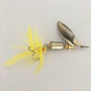 2pcs Metal Fishing Lure Hard Baits Spoon Noise Feather Treble Hook New hot BNW