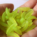 100 * Artificial Soft Fishing Baits Worm Maggot Grub  Bright Colors Shape  KKI