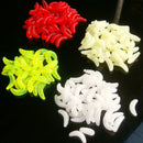 100 * Artificial Soft Fishing Baits Worm Maggot Grub  Bright Colors Shape  JFF