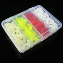 100 * Artificial Soft Fishing Baits Worm Maggot Grub  Bright Colors Shape  JFF