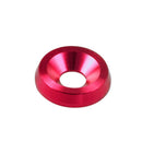 8x Red Car License Fender Washer Screw Style Anodized Aluminum M6 Steel  WZZ