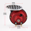 1 Pair Red 12V Loud Auto Truck 110DB Dual-tone Snail Electric Air Horn Universal